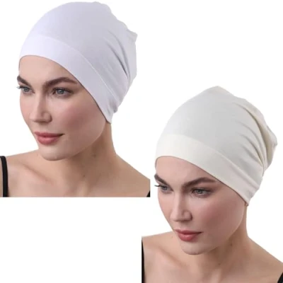 Image of Deresina Headwear Sleep Cap for Hair Loss (White Cream)