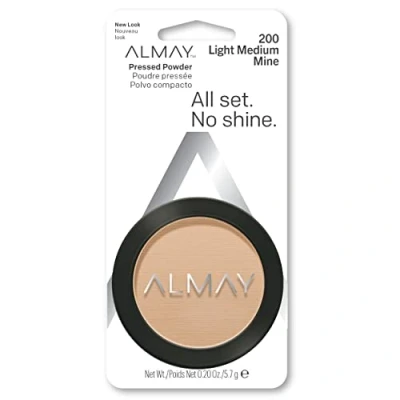 Image of Almay Pressed Powder, Skin Tone Matching, Hypoallergenic Fragrance Free, 200 Light Medium Mine, 0.20 Oz