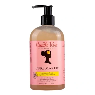 Image of Camille Rose Curl Maker and Hair Defining Jelly, Marshmallow Agave Leaf Extract, 355 ml (Pack of 1)
