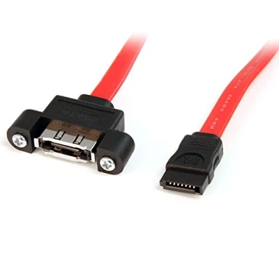 Image of StarTech.com 1 ft eSATA panel mount Cable F/M 1ft SATA to Converter (ESATAPNLFM1)