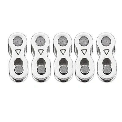 Image of Bike Chain Link, 5 Pairs 8/9/10 Speed Steel Bicycle Missing Silver Reusable Connector for Repair Mountain Road