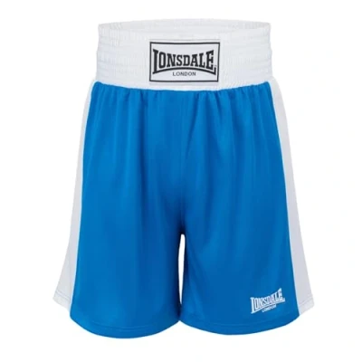 Image of Lonsdale Mens Boxing Shorts Blue/White S