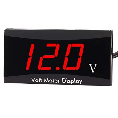 Image of Kinstecks Motorcycle Voltmeter DC 12V Digital Gauge LED Display Voltage Meter for Car Battery Monitor Red