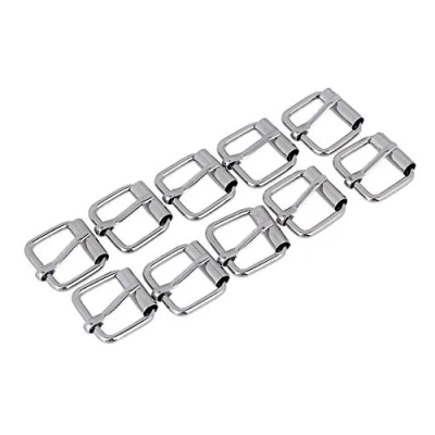 Image of BQLZR 2cm Silver Roller Hardware Pin Buckle for Handbags &amp; Clothing Accessories Pack of 10