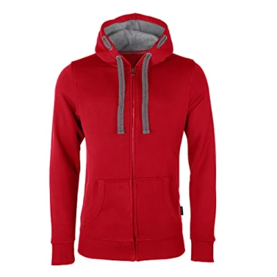 Image of HRM Men&#039;s Jacket M Hooded Sweatshirt, red, XXXXL