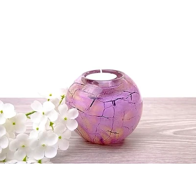 Image of Urn Mini Urns Tealight Holder Pink Marble Glass Luxury
