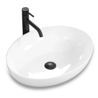 Image of REA Bathroom Sink Made of Ceramic Carola Snow White U8198,