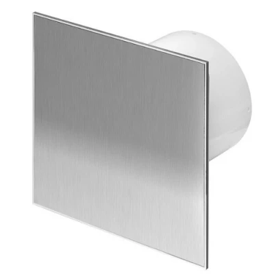 Image of Bathroom Ceiling Fan Diameter 125 mm 12.5 cm Stainless Steel Front Wall Kitchen Extractor WTI Recessed Quiet Room Standard