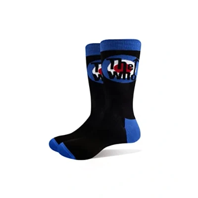 Image of The Who Mens Socks Classic Target Band Logo Official UK Size 7 11 Black One