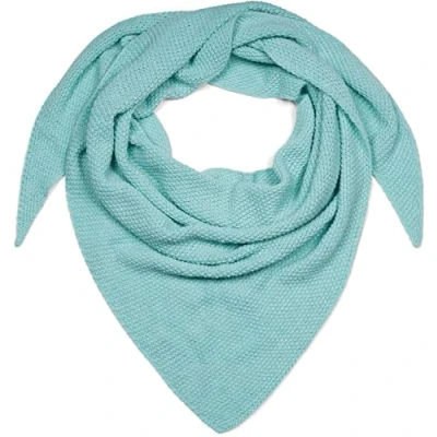 Image of styleBREAKER Women XXL knitted triangle scarf with rice grain knitting pattern in plain colours, scarf, light 01020042, Colour:Mint