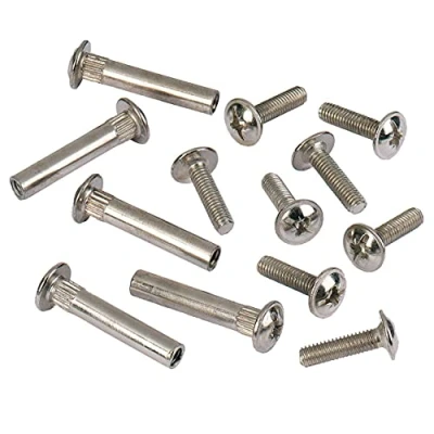 Image of 10 pcs x M4 Connector Bolts Screws Kitchen Bedroom Cabinet Cupboard Furniture (L=15mm for thickness 29 39mm)
