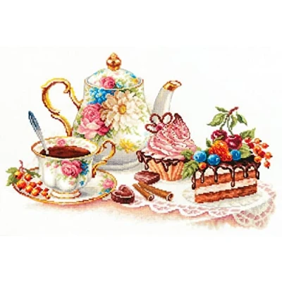 Image of Magic Needle 120 001 ZW Counted Cross Stitch Kit with Zweigart Edition Cotton Multi Coloured 40 x 28 cm