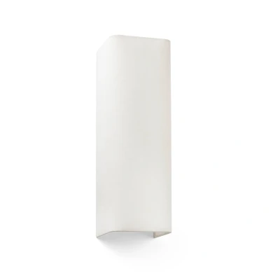 Image of Cotton Beige Square Wall Light 370x 125x 105 2x E27