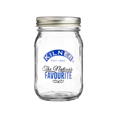 Image of Kilner Nation&#039;s Favourite 0.4 litre Screw Top Glass Preserve Jar, 8.2 x 13 cm