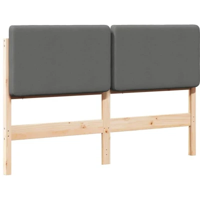 Image of vidaXL Upholstered Headboard Brown and Light Grey 150 cm