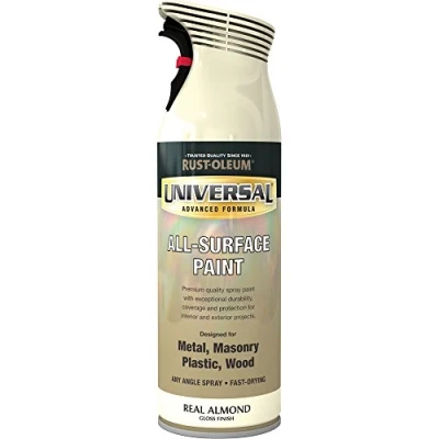 Image of Rust Oleum AE0160018E8 400ml Universal Spray Paint Real Almond Gloss