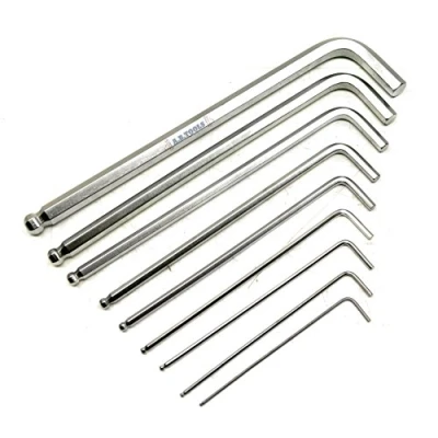 Image of Hex/Allen Keys Ball Ended Metric 1.5mm 10mm 9pc Set Extra Long Bergen AT837