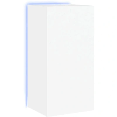 Image of vidaXL TV Wall Cabinet with LED Lights White 40.5x35x80 cm