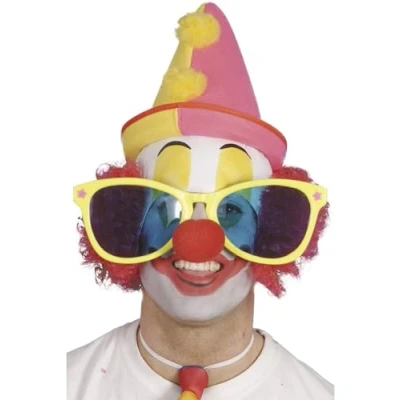 Image of Smiffys Giant Sunglasses, Assorted Bright Colours, Assorte , Circus Fancy Dress, Adult Dress Up Accessories