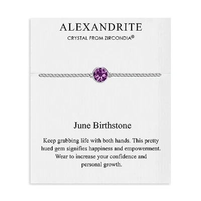 Image of Philip Jones June (Alexandrite) Birthstone Anklet Created with Zircondia® Crystals