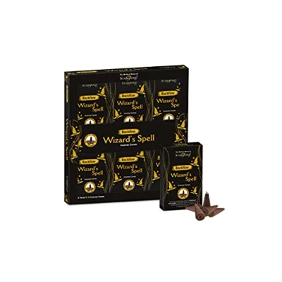 Image of Stamford 37486 Wizard Spell Incense Backflow, 12 Cones x 6 Packs, Black, One Size