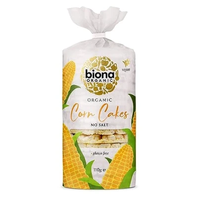 Image of Biona Organic No Salt Corn Cakes 110g (Pack of 12
