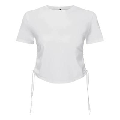 Image of Women S TriDri Ruched Crop Top White XS