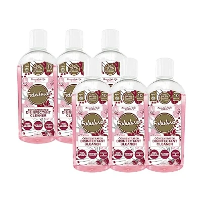Image of Fabulosa 4 in 1 Concentrated Antibacterial Disinfectant All Purpose Cleaner, 220ml, 6 pack, Beautiful Life
