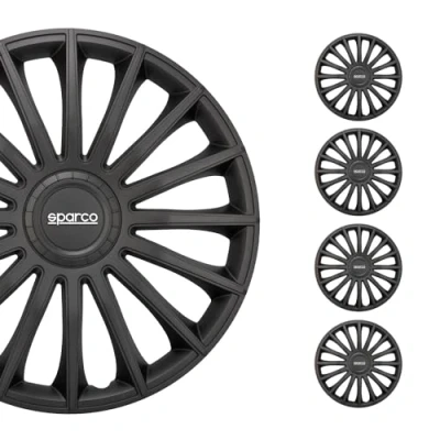 Image of Sparco Set Wheel Covers Torino 14 inch Black