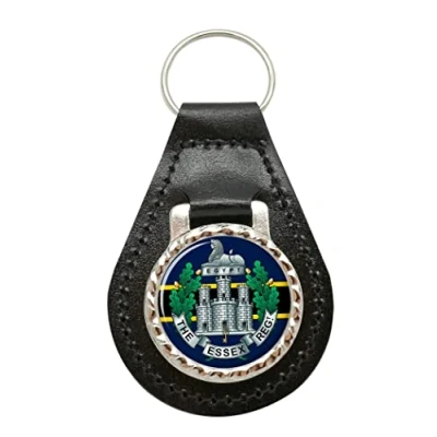 Image of Giftshop UK Essex Regiment, British Army Leather Key Fob