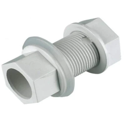 Image of FLOPLAST overflow straight tank connector 21.5mm white