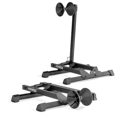 Image of Feedback Sports RAKK 2.0 Bike Floor Stand for Storage Foldable, Stable, Rack Holds Up to 34 kg Accommodates Tyres 23 mm 4.5 inch, 20 29 inch Diameter Bicycle