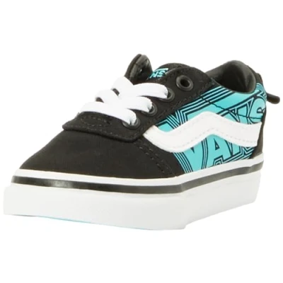 Image of Vans Boy&#039;s Unisex Kids Ward Sneaker, Glow Neon Blue/Black, 4 UK Child