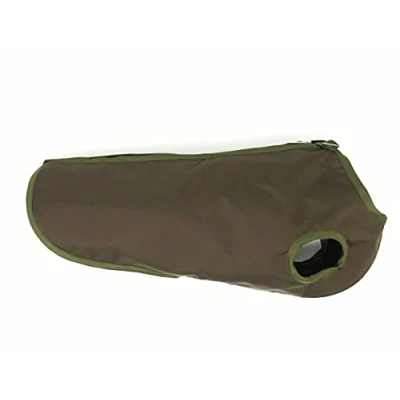 Image of Doggie Coats Dachshund Step In Waterproof Lightweight Unlined Dog Coat Brown (14 inch)