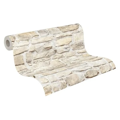Image of A.S. Création Brick Wallpaper Elements Non Woven 10.05 m x 0.53 Beige Yellow Made in Germany 363703 36370 3