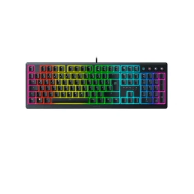 Image of Razer Ornata V3 Flat Mecha Membrane Keyboard with Chroma RGB (Media Keys, Fully Programmable) QWERTZ DE Layout, Black