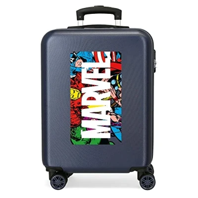 Image of Marvel Avengers Action Blue Cabin Suitcase 38x55x20 cm Rigid ABS Combination lock 34 Litre 2.6 Kg 4 Double Wheels Hand Luggage