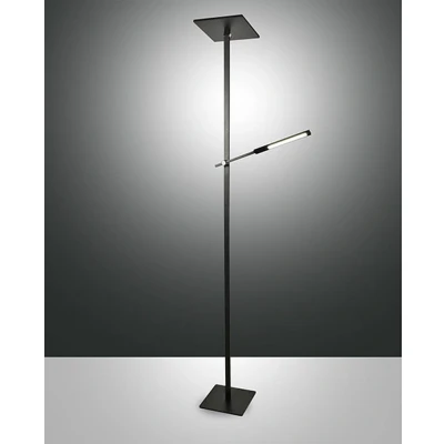 Image of Ideal LED Integrated Floor Lamp Black Glass