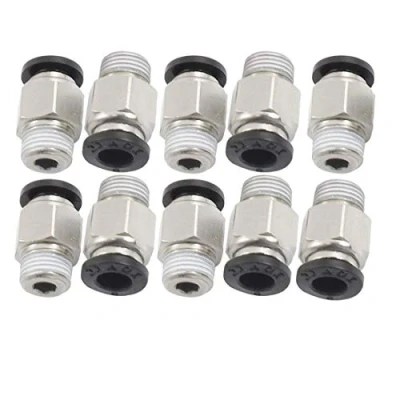 Image of 1/8&quot; PT Male Push In Joint Pneumatic Connector Quick Fittings Thread Dia. 6mm for Industry Automatic 10Pcs