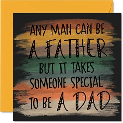 Image of Heartfelt Birthday Cards for Dad Any Man Special Happy Card from Son Daughter, Father Gifts, 145mm x Father&#039;s Day Greeting Gift Daddy Papa