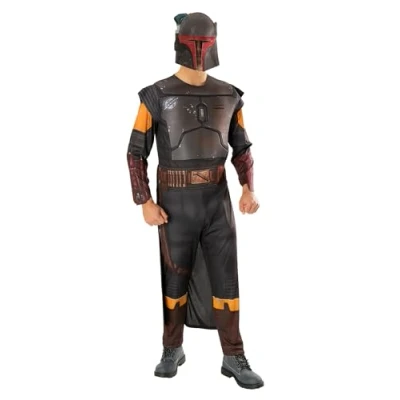 Image of Rubie&#039;s Official Star Wars Book of Boba Fett Costume, Adult Fancy Dress, Size Standard Halloween