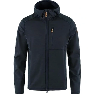 Image of Fjallraven 81479 555 Keb Fleece Hoodie M Sweatshirt Men&#039;s Dark Navy Size XS