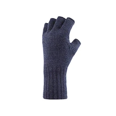 Image of HEAT HOLDERS Mens Heatweaver Thermal Winter Warm Fingerless Gloves TOG 2.3 (Navy)