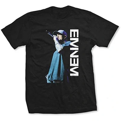 Image of Ladies Eminem Mic. Pose Official Tee T Shirt Womens Girls (Large) Black