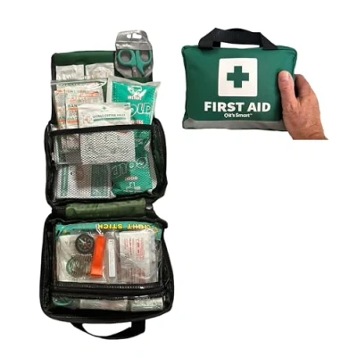Image of it&#039;s Smart 210 Piece Premium First Aid Kit Emergency Kit, Reflective Design Includes Eyewash, Cold (Ice) Pack, Rain Poncho, Blanket for Travel, Home, Office, Car, Workplace &amp; Outdoor