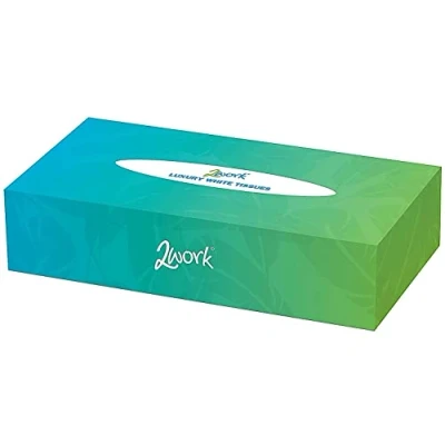 Image of 2Work Facial Tissues Box 100 Sheets 2 Ply (Pack of 36)