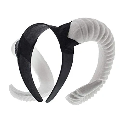 Image of Zac&#039;s Alter Ego Evil Witch Ridged Devil Ram Goat Horn Headband Halloween