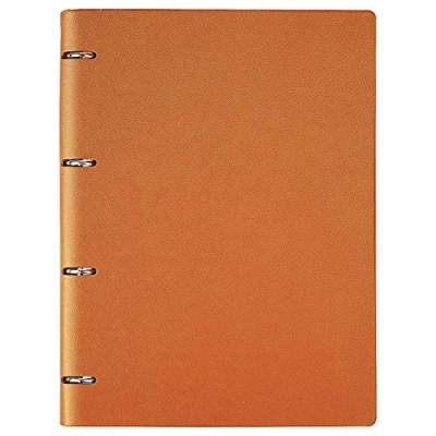 Image of Binder Ruled Notebook A4 Executive Origaniser Refillable Planner Round Ring Leather Cover Notepad