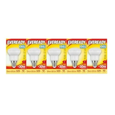 Image of Eveready R39 E14 LED Reflector Bulb 4.5W 320 Lumens Warm White 5 Pack