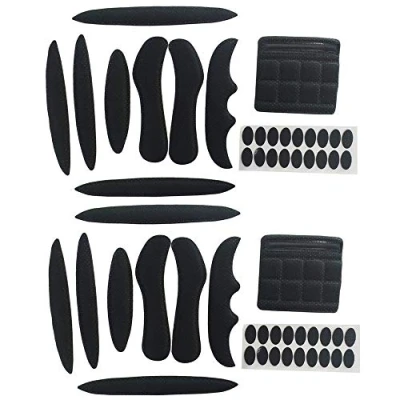 Image of 2 Set Helmet Padding Kit Bike Pad Universal Foam Pads for Motorcycle Cycling (Black)…